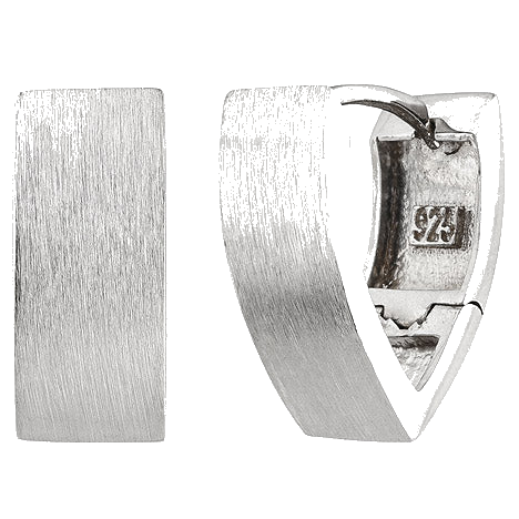 Creolen spitz 925 Sterling Silber matt Ohrringe Silbercreolen Silberohrringe