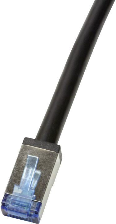 LogiLink Outdoor Patchkabel, Kat. 6A, S/FTP, 1,0 m, schwarz