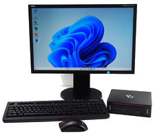 Fujitsu Mini PC Windows 11 Office Set + Monitor Maus Tastatur 256GB SSD 8GB WLAN