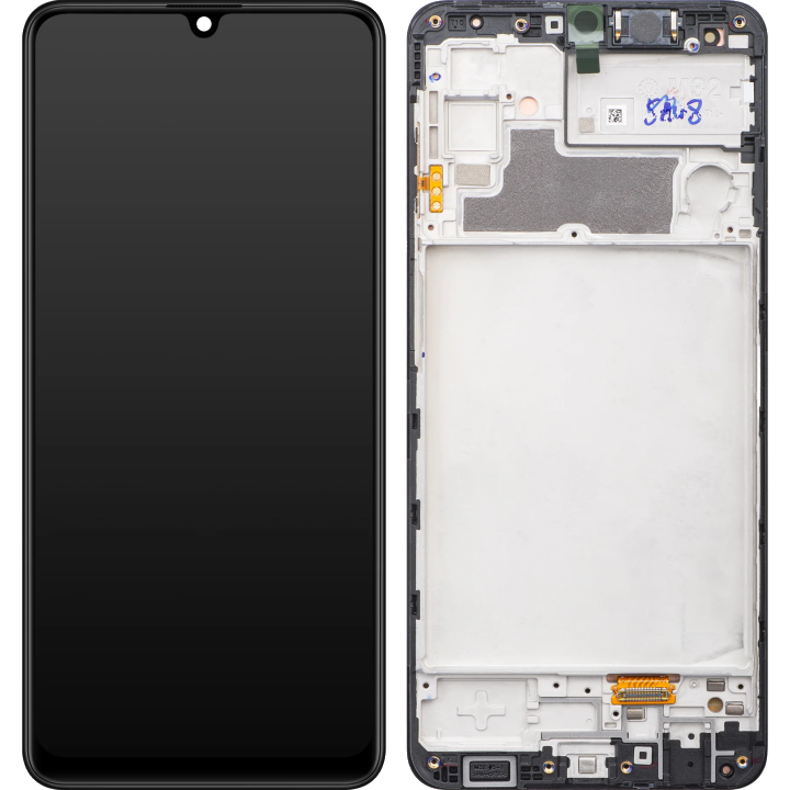 Display / Touchscreen für Samsung Galaxy M32 M325 | mit Rahmen | Schwarz | Service Pack