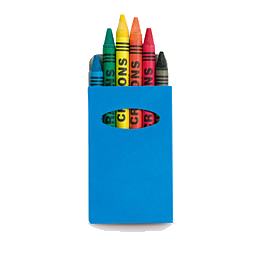 Wachsmalstifte-Set, 6-tlg., blau