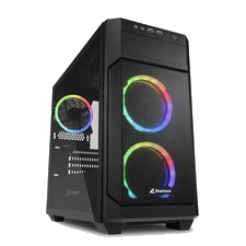 Sharkoon V1000 Computergehäuse RGB Micro ATX PC-Gehäuse Micro-Tower Gehäuse