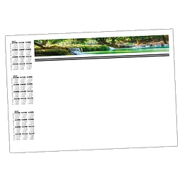 Schreibunterlage, ohne Werbedruck, mit Kalender 2027/2028 links
