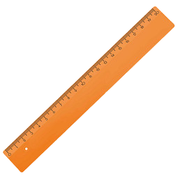 Kunstoff-Lineal, 20cm, orange