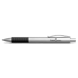 FABER-CASTELL Metall-Druckkugelschreiber, schwarze Mine, essentio matt