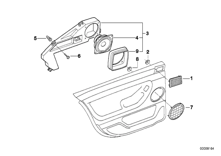 BMW Lautsprecherblende hinten links 51428190879 - Bildposition 01