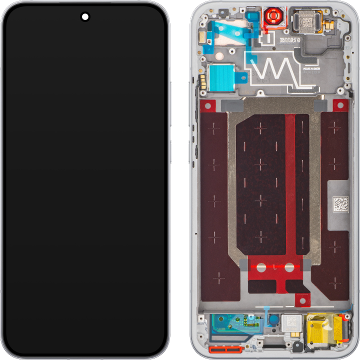 Display mit Touchscreen Oppo Reno15, mit Rahmen, Weiß (Aurora White), Service Pack 621029000786