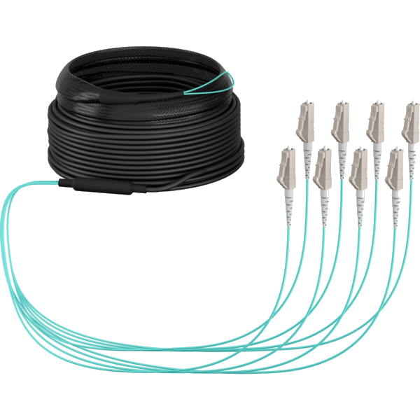 Trunkkabel U-DQ(ZN)BH OM3 8G (1x8) LC-LC, 30m Dca LSZH