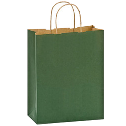 Papier-Tragetasche gerippt, 24 x 32 x 11 cm, grün
