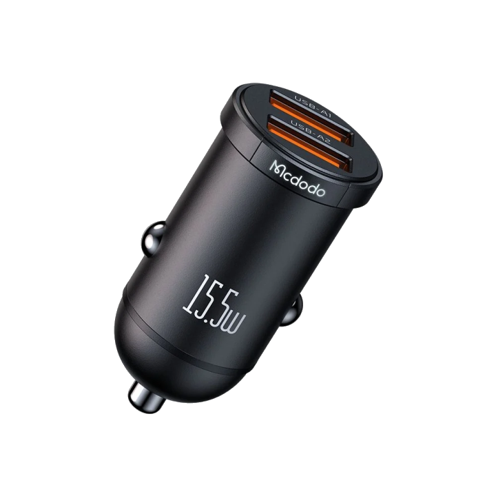 Auto-Ladegerät McDodo CC-2950 Cool, 15.5W, 3.1A, 2 x USB-A, Schwarz