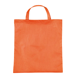 Vliestasche Textile mit kurzen Henkeln, mandarin