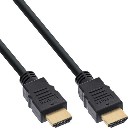 InLine® HDMI Kabel, HDMI-High Speed mit Ethernet, Stecker/Stecker, schwarz, 2,5m