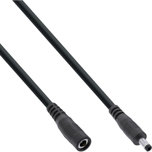 InLine® DC Verlängerungskabel, 4,0 x 1,7 mm, AWG 18, schwarz, 2 m
