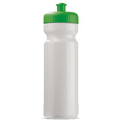 Trinkflasche, 750 ml, weiß/grün
