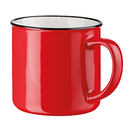 Keramiktasse Camper, 360 ml, rot