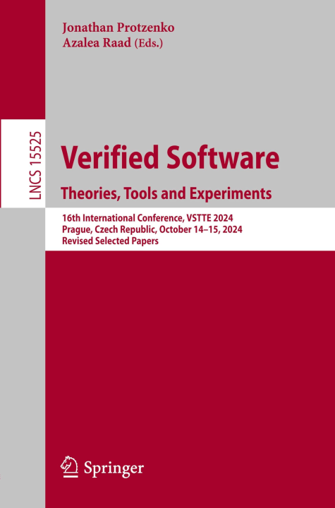 Verified Software. Theories Tools and Experiments