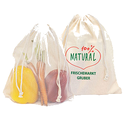 Joytex® Baumwoll Veggie Bag Mumbai, 30 x 40 cm, groß, natur