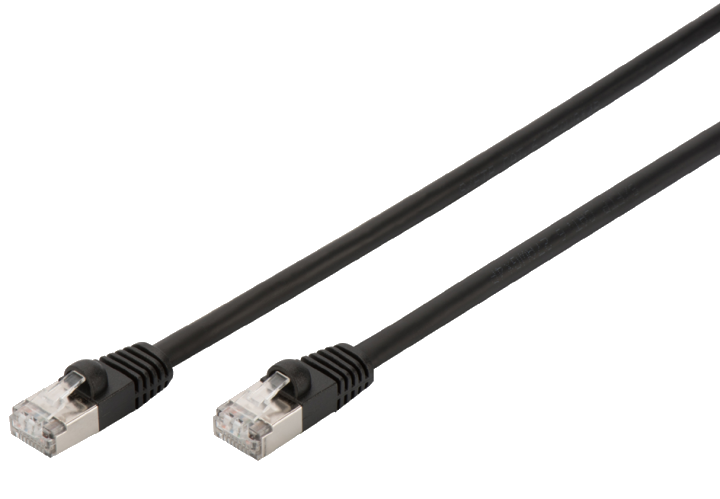 DIGITUS Patchkabel Cat6 S/FTP 2xRJ45 10.0m schwarz Outdoor
