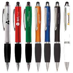 Touch-Pen Kugelschreiber Kuba, blaue Mine, schwarz