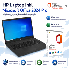 Schneller HP Laptop 17, BIS 32GB, 2TB SSD, WIN11 + MS Office 2024 Full HD 17,3"