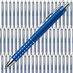Werbe-Set: 300 Kugelschreiber Hollywood, inkl. Druck, blaue Mine, blau