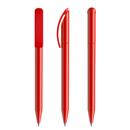 prodir® Drehkugelschreiber DS3 TPP Twist, blaue Mine, rot