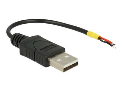 DELOCK USB Kabel A -> 2x offene Kabelenden Strom 0.10
