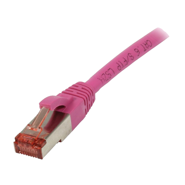 Synergy21 Patchkabel RJ45, CAT6 250Mhz, 0,5m magenta, S-STP(S/FTP), TPE/LSZH(Superflex),