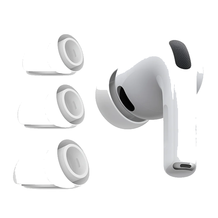Techsuit ET2 Ohrstöpsel für Apple AirPods Pro 3, Größe XS / S / L, Weiß