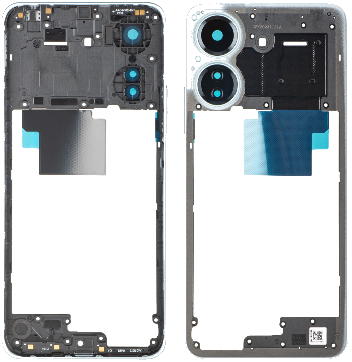 Mittelgehäuse Xiaomi Redmi 13C, Weiß (Glacier White), Service Pack 560003C3UA00