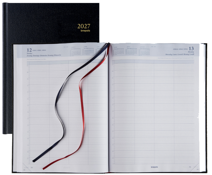 Brepols Buchkalender , BREMAX 001, 2027, schwarz