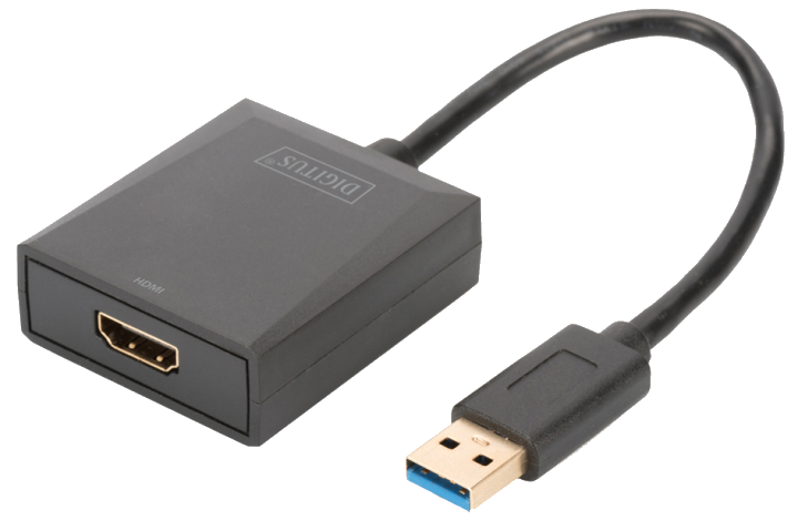 Digitus USB-A 3.2 Gen 1 to HDMI Graphic Adapter 1x HDMI, FullHD 1080p, Black