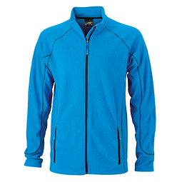 JAMES & NICHOLSON Unisex Fleecejacke, blau, XXL