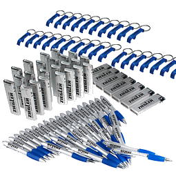 Werbe-Sparset, 300-tlg., inkl. Druck, silber/blau