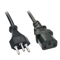 Lindy 30425 Stromkabel Schwarz 0,7 m C13-Koppler