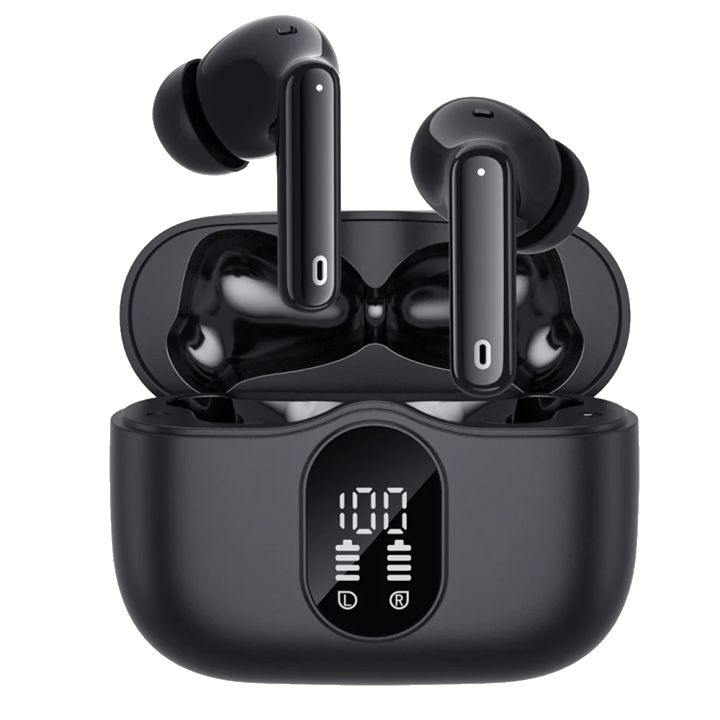 Bluetooth-Freisprecheinrichtung Techsuit CW3 WaveBeat 100, TWS, ANC, Schwarz