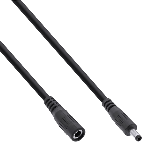 InLine® DC Verlängerungskabel, 4,0 x 1,7 mm, AWG 24, schwarz, 5 m