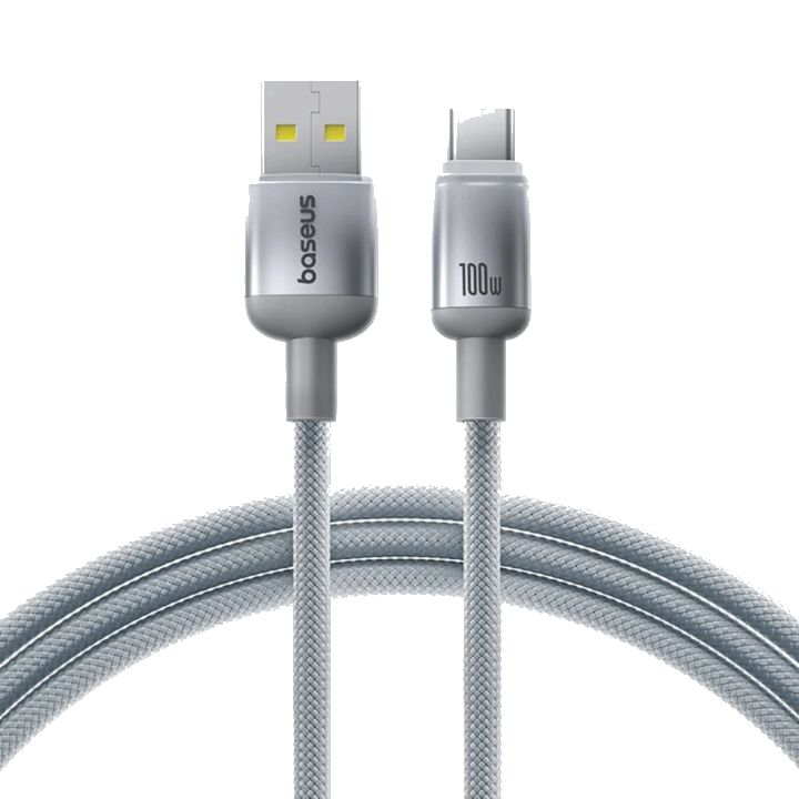 Daten- und Ladekabel USB-A - USB-C Baseus Discolor, 100W, 1m, Silber E0420802