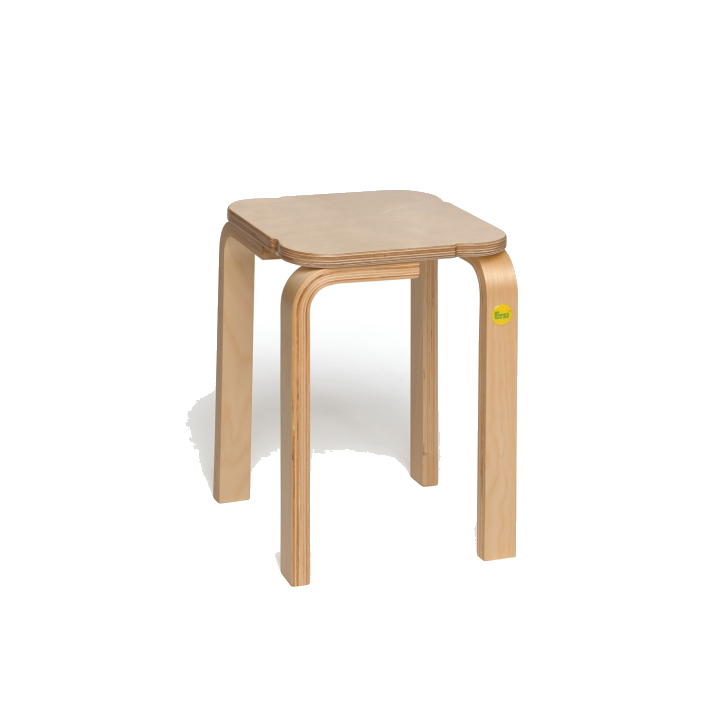 Erzi Hocker aus Formholz, stapelbar