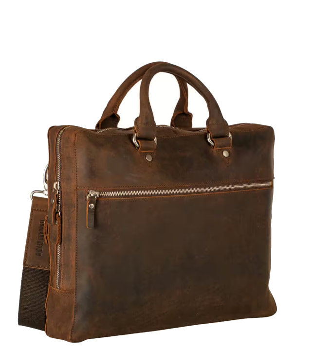 Leonhard Heyden Salisbury Leder-RV-Aktenmappe 1-Fach, mit Laptopfach 15" braun