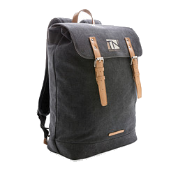 XD COLLECTION Laptop-Rucksack Canvas, PVC frei, schwarz