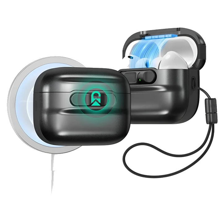 ESR Pulse Magnetic FlickLock Hülle für Apple AirPods Pro 3, Schwarz