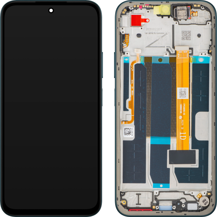 Display mit Touchscreen Oppo A6 4G, mit Rahmen, Blau (Sapphire Blue), Service Pack 621029000743