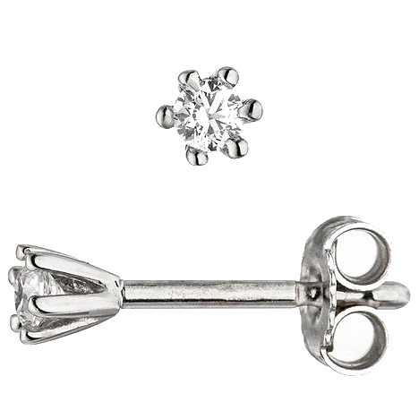 Ohrstecker 925 Sterling Silber 2 Zirkonia Ohrringe Silberohrringe