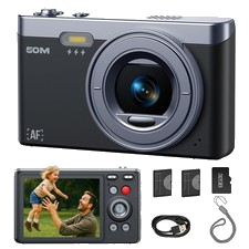 Digitalkamera 1080P Fotokamera 50MP Fotoapparat 16X Digitalzoom Kompaktkameras