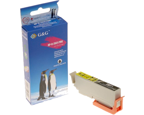G&G Tinte komp. mit Epson 26XL/T2631/C13T26314012 XL-FotoBK