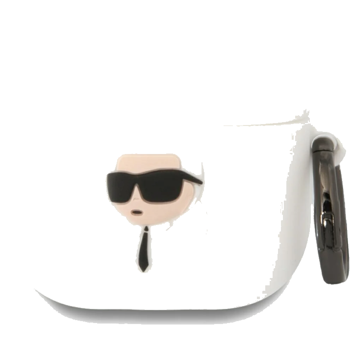 Karl Lagerfeld 3D NFT Karl's Head Hülle für Apple AirPods 4, Weiß