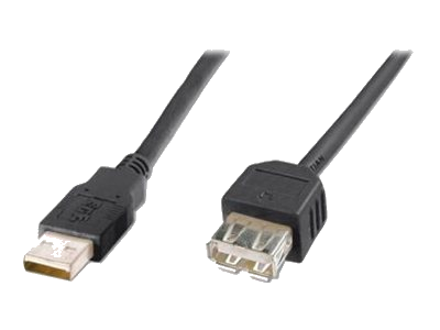 Digitus USB Verlängerungskabel, Typ A St/Bu, 3.0, USB 2.0 geeignet, sw