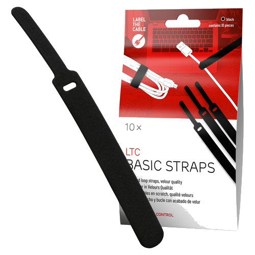 LTC BASIC STRAPS Schwarz - 10 St.