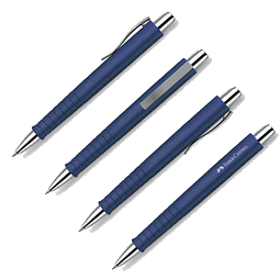 FABER-CASTELL Kugelschreiber Poly Ball dunkelblau/silber